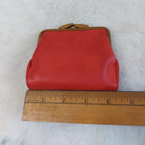 Vintage Lady Buxton Red Leather Clutch Short Wallet Pouch - Picture 11 of 12